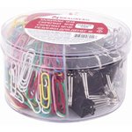 Набор BRAUBERG, зажимы 19 мм/15 шт., скрепки 28 мм/145 шт ...