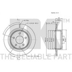 312261, Диск тормозной High Carbon Nissan X-trail 03-