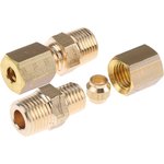 0105 04 10, Brass Pipe Fitting, Straight Compression Coupler ...