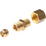 0105 06 10, Brass Pipe Fitting, Straight Compression Coupler ...