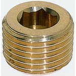 0205 21 00, Brass Pipe Fitting, Straight Threaded Plug, Male R 1/2in