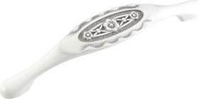 Ручка-скоба FS-128 128 серебро прованс / 9003 бел.мат. У8-0459