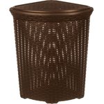 Корзина для белья Ротанг 60л угловая коричневый 235001