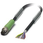 1404141, Male 8 way M8 to Sensor Actuator Cable, 5m