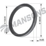 100.035, 100.035MNS_сальник ступицы! d158xd188x16mm\ Scania