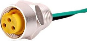 Фото 1/2 MN34PW02M010, Sensor Cables / Actuator Cables 3 Pin MiniBoss 1M Female Receptacle