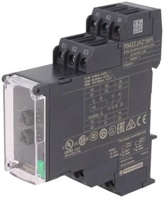 Фото 1/2 RM22JA21MR, Модуль: реле контроля тока, ток AC, 24-240ВAC, 24-240ВDC, DIN