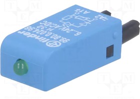 Фото 1/4 99.80.0.024.98, Модуль индикации и защиты; зеленый LED + варистор; 6...24В AC/DC