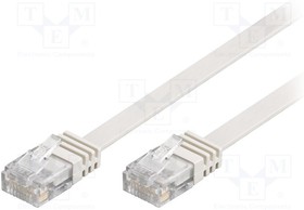 F.U/UTP5-CCA-005WH, Коммутационный шнур U/UTP 5e многопров CCA ПВХ белый Дл.кабеля 0,5м