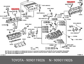 90901-19026, Болт крышки клапанов TOYOTA 1/2MZFE – купить оптом и в розницу