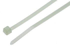 111-02359 T18I-PA66HS-NA, Cable Tie, Inside Serrated, 140mm x 2.5 mm, Natural Polyamide 6.6 (PA66), Pk-100