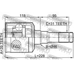 2111-F150LH, Шрус внутренний левый 39x46x31