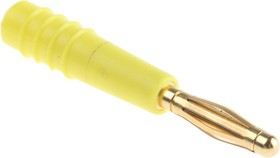 2 mm plug, solder connection, 0.5 mm², yellow, 22.2618-24