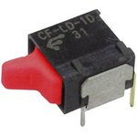 CF-LD-1DC4-AR2W, Клавишный переключатель, Hyper-Miniature, Вкл.-Вкл., SPDT, Без Подсветки, Сквозное Отверстие