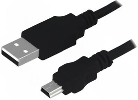Фото 1/2 CU0014, Кабель, USB 2.0, вилка USB A, вилка mini USB B, никелированные