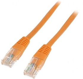 50546, Patch cord; U/UTP; 5e; solid; CCA; PE; orange; 1m; 26AWG