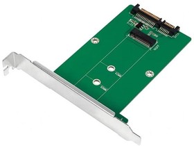 Фото 1/2 PC0085, Адаптер SATA / M.2, обслуживает SATA SSD, серебристый