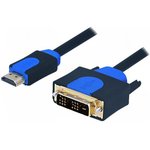 CHB3102, Кабель, HDMI 1.3, DVI-D (18+1) вилка, вилка HDMI, 2м