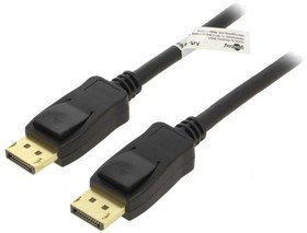 49962, Кабель, DisplayPort 1.4, HDCP 2.2, 1м, черный