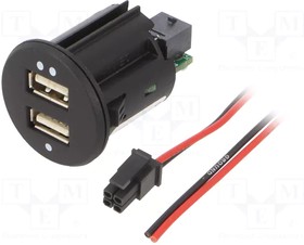 Фото 1/3 C0015-USB, Автомобильны блок питания; Напр.питания: 12-24ВDC; 5В/2,1А