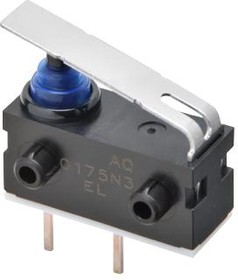 D2AW-A063D R, Sealed Ultra Subminiature Micro Switch D2AW, 100mA, 1NO, 2N, Hinge Lever