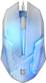Фото 1/10 Мышь проводная Defender Cyber MB-560L, игровая, оптическая, USB, 1600dpi, белый [52561]