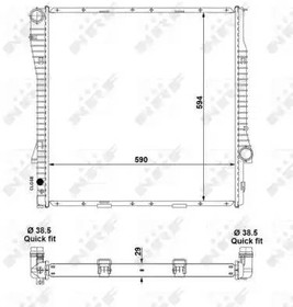 Фото 1/3 55330, Радиатор охлаждения BMW X5 00-,