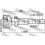 2711XC90RH, ШРУС ВНУТРЕННИЙ ПРАВЫЙ 27X30X28 VOLVO XC90 2003-