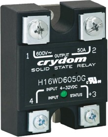 Фото 1/2 H16WD6090G-10, Solid State Relay - 4-32 VDC Control Voltage Range - 90 A Maximum Load Current - 48-690 VAC Operating Voltage Ran ...