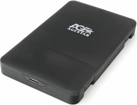 Внешний корпус USB 3.0 2.5" SATAIII HDD/SSD, USB 3.0, пласт, черн, безвинт, 3UBCP3C (BLACK)