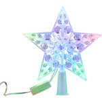 501-002, Фигура светодиодная Звезда на елку цвет: RGB, 10 LED, 17 см