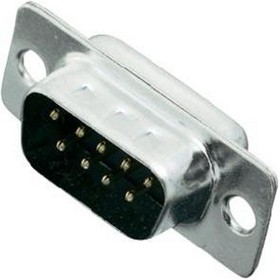 MHDD09-M-T-B-S, D-Sub Plug, Solder Pins, straight, Plug, DE-9, Radial Leads
