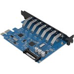 Контроллер PCI-E на 7xUSB-A 3.0 Orico PVU3-7U, черный (ORICO-PVU3-7U)