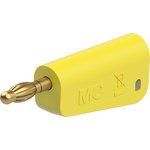 4 mm plug, screw connection, 2.5 mm², yellow, 64.1045-24