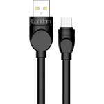 USB кабель Earldom EC-108C Type-C, 2.4A, 1м, TPE (черный)