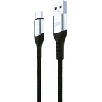 USB кабель Earldom EC-107C Type-C, 2.4A, 1м, нейлон (черный)