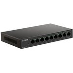 D-Link DES-1009MP/A1A Неуправляемый коммутатор с 8 портами 10/100Base-TX и 1 ...