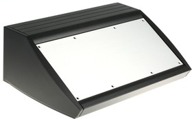 M5330109RS, Unidesk Series Black Aluminium Desktop Enclosure, Sloped Front, 300 x 200 x 102mm