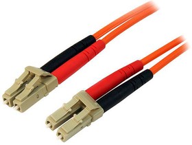 Фото 1/3 50FIBLCLC3, Startech LC to LC Duplex Multi Mode OM2 Fibre Optic Cable, 50/125µm, Orange, 3m