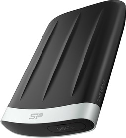 Фото 1/2 SP010TBPHD65BS3G, Внешний жесткий диск 1TB Silicon Power Armor A65B, 2.5", USB 3.2, Черный/Серый