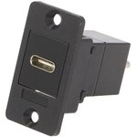 CP30611, Соединитель, гнездо USB C-спереди, вилка USB C-сзади, SLIM, 29мм