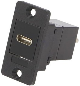 Фото 1/2 CP30611, Соединитель, гнездо USB C-спереди, вилка USB C-сзади, SLIM, 29мм