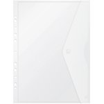 Конверт на кнопке Бюрократ -PK880CLEAR/1 A4 с перфорац. по длинной стороне, пластик, 0.18мм, прозрачный