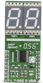 Фото 1/2 MIKROE-2743, MAX6969 7-Segment/LED Click Board
