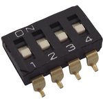 KAE04LGGR, DIP Switches / SIP Switches 4 Position Extended Gold Gullwing