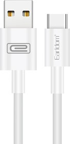 Фото 1/2 USB кабель Earldom EC-098C Type-C, 2.4A, 1м, TPE (белый)