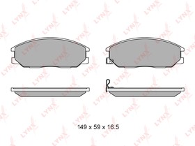 Фото 1/7 BD3614, К-кт колодок для диск. тормозов HYUNDAI SANTA-FE 01-06, SSANGYONG ACTYON/KYRON 05