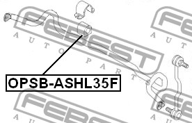 Фото 1/4 OPSB-ASHL35F, Втулка стабилизатора | перед прав/лев |