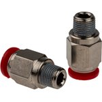 C01250818, PNEUFIT Series Straight Fitting, Push In 8 mm to R 1/8 ...