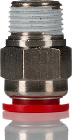 Фото 1/3 C01251648, Pneufit C Series Straight Threaded Adaptor, Push In 16 mm to R 1/2, Threaded-to-Tube Connection Style